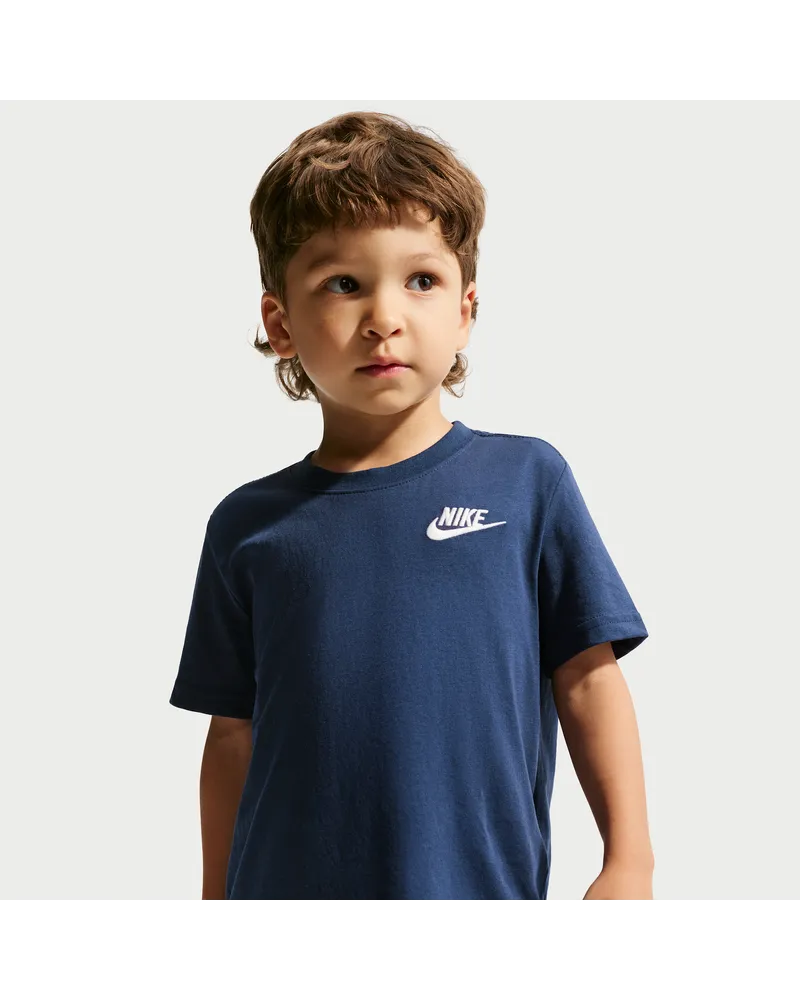 Nike besticktes Futura T-Shirt (jüngere Kinder) - Blau Blau