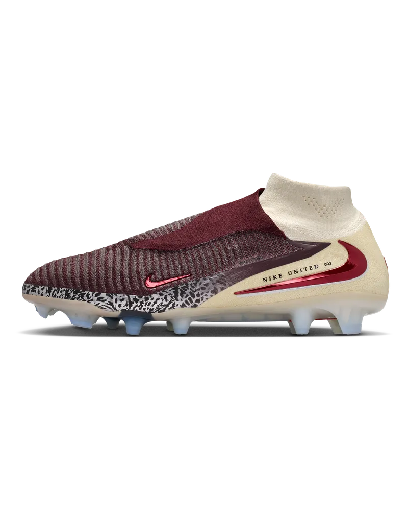 Nike United Phantom 6 High Elite Fußballschuh für normalen Rasen - Rot Rot
