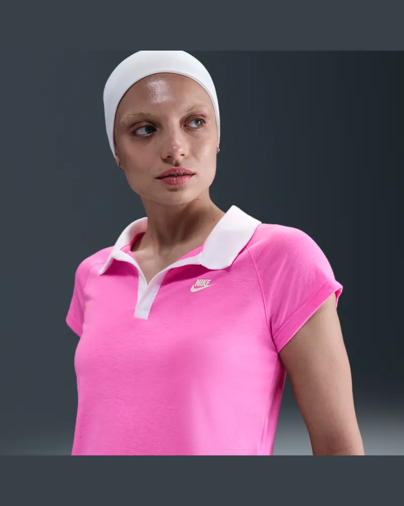 Nike Sportswear Retro-Polo-Oberteil in schmaler Passform (Damen) - Pink Pink
