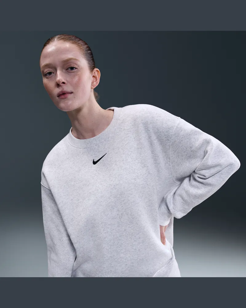 Nike Sportswear Phoenix Fleece Oversize-Damen-Sweatshirt mit Rundhalsausschnitt - Braun Braun