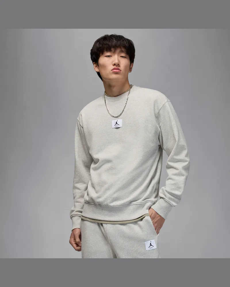 Jordan Flight Fleece Sweatshirt mit Rundhalsausschnitt (Herren) - Grau Grau