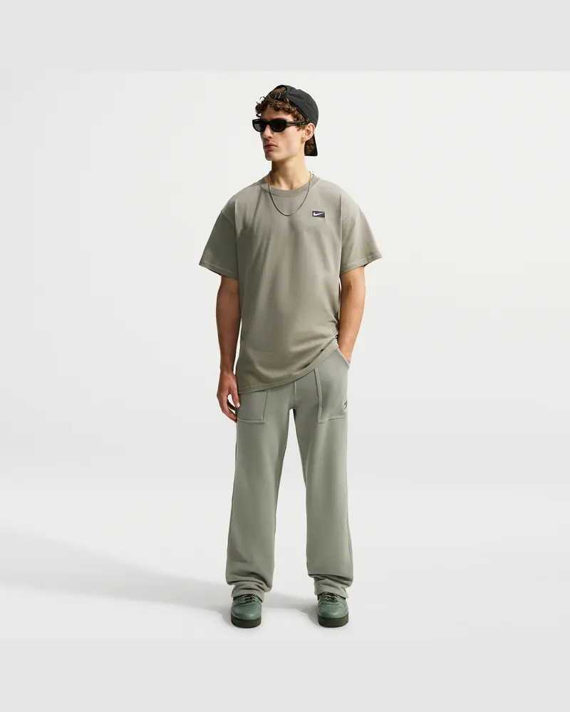 Nike Fleecehose mit offenem Saum (Herren) - Grau Grau