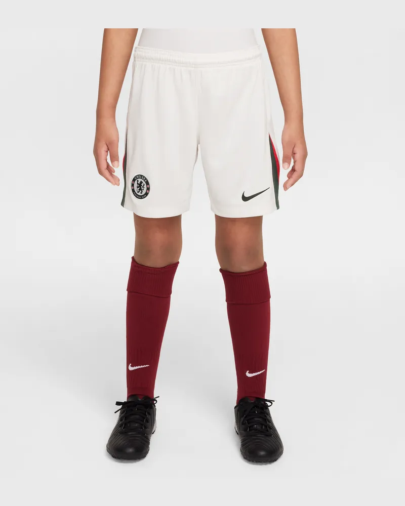 Nike FC Chelsea 2025/26 Stadium Away  Replika-Fußballshorts mit Dri-FIT-Technologie (ältere Kinder) - Grau Grau