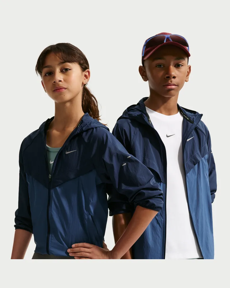 Nike Stride Repel Trainingsjacke mit UV-Schutz (Kinder) - Blau Blau