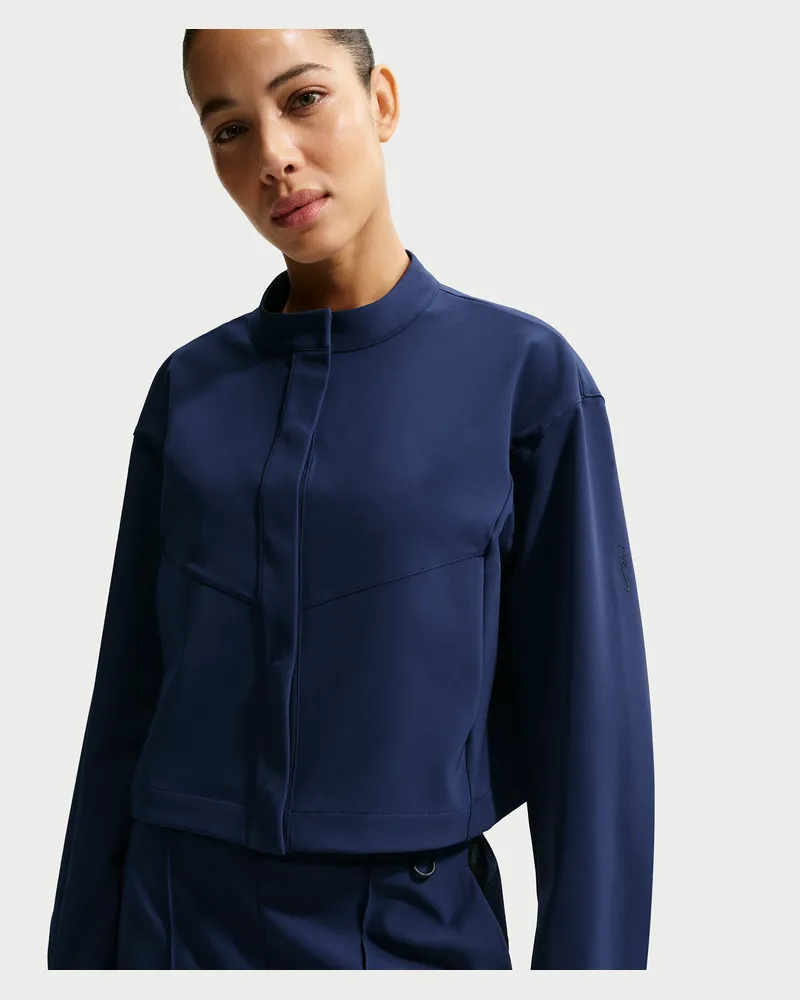 Nike 24.7 PerfectStretch Cropped-Jacke mit weiter Passform und Dri-FIT-Technologie (Damen) - Blau Blau