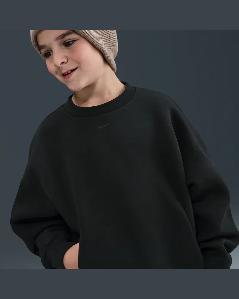 Nike Sportswear Tech Fleece Oversize-Sweatshirt (ältere Kinder) (Jungen) - Schwarz Schwarz