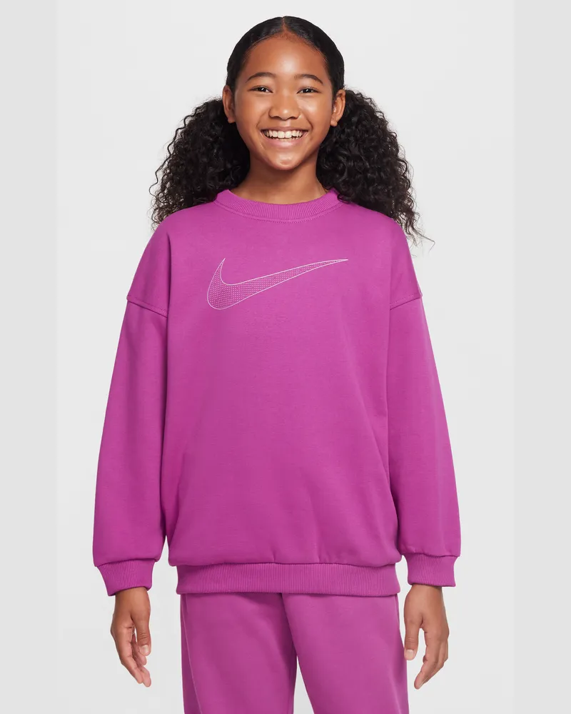 Nike Sportswear Club Fleece extragroßes Sweatshirt für ältere Kinder (Mädchen) - Lila Lila