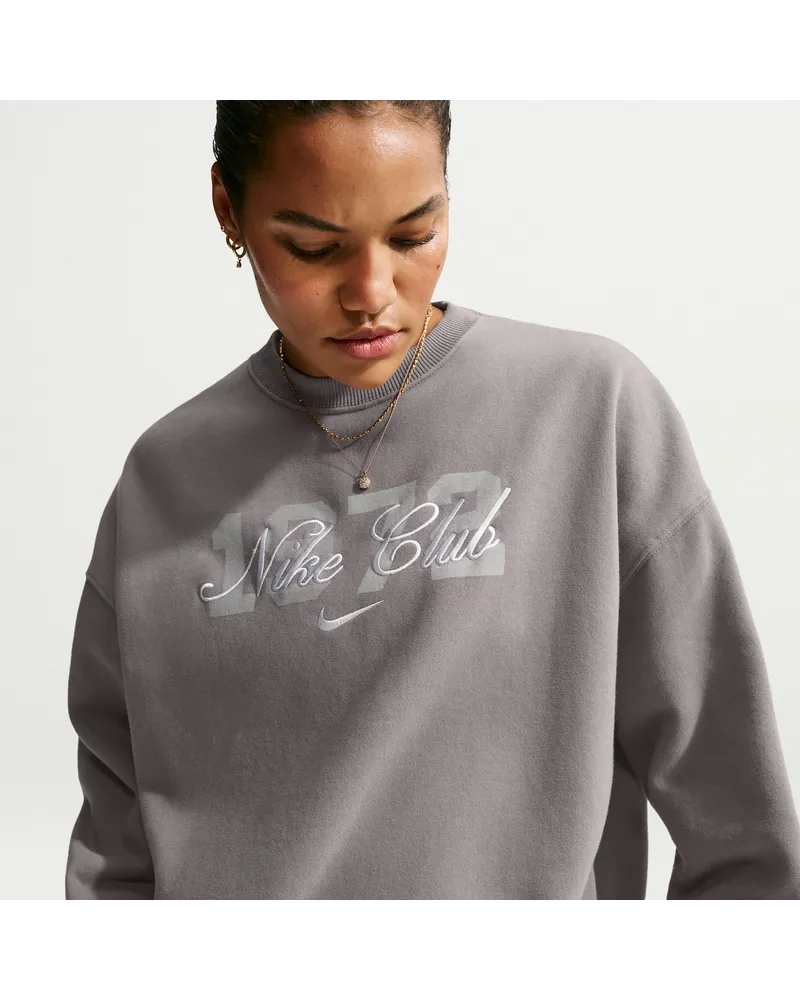 Nike Studio Fleece Medium Weight Oversize-Rundhalsshirt (Damen) - Schwarz Schwarz