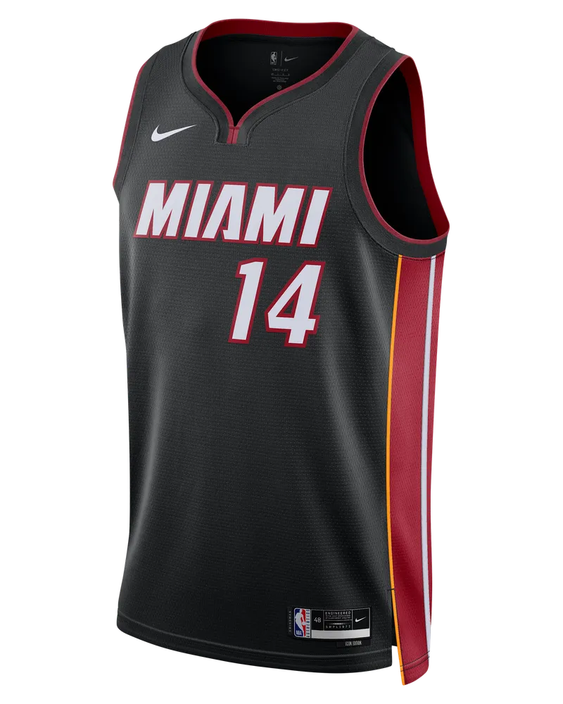 Nike Miami Heat Icon Edition  Dri-FIT NBA Swingman Trikot für Herren - Schwarz Schwarz