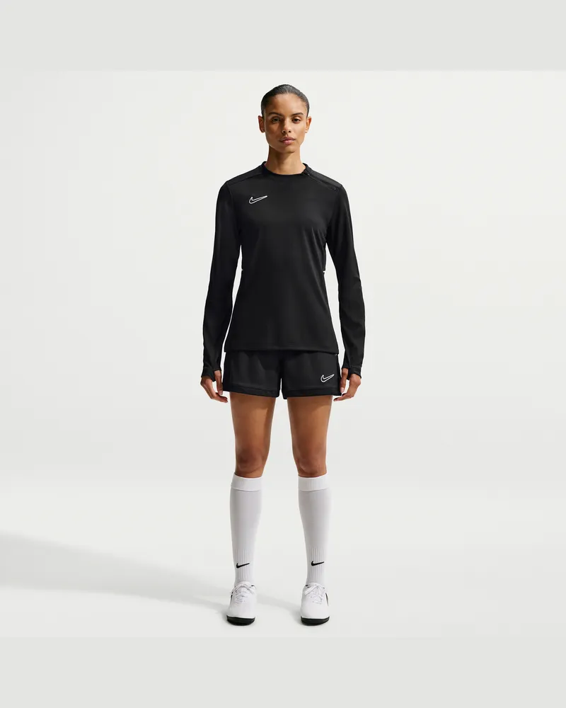 Nike Academy Dri-FIT-Fußballshorts (ca. 10 cm) (Damen) - Schwarz Schwarz