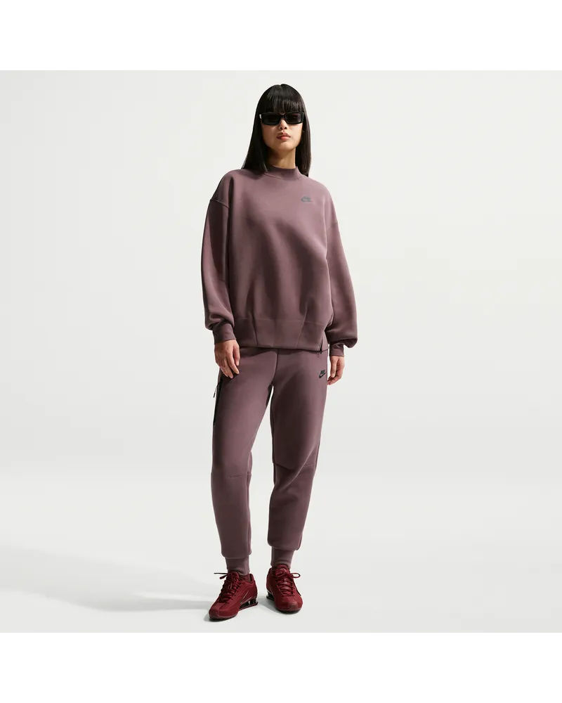 Nike Tech Fleece Jogginghose mit mittelhohem Bund für Damen - Lila Lila