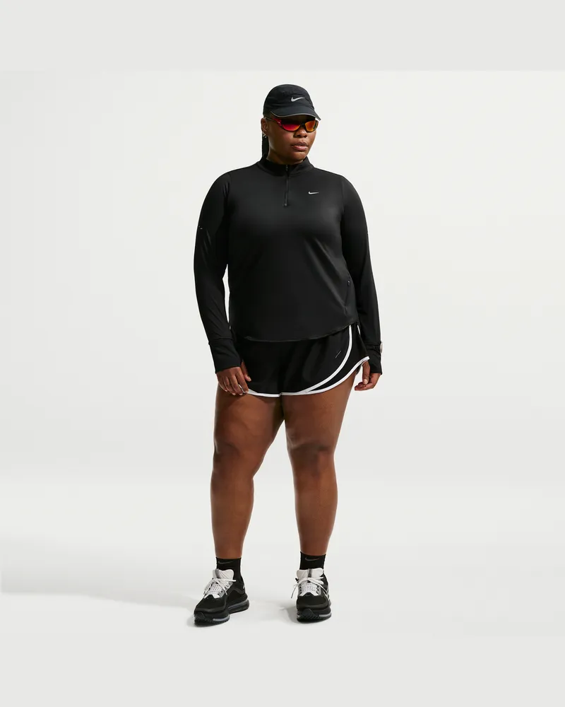 Nike Tempo Dri-FIT Laufshorts mit Innenslip und mittelhohem Bund (Damen, große Größen, ca. 7,5 cm) - Schwarz Schwarz