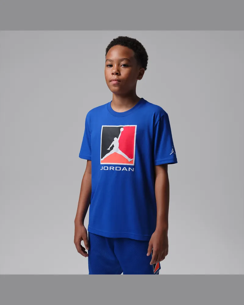 Jordan Flight Essentials Boxed Logo 3.0 T-Shirt (ältere Kinder) - Blau Blau