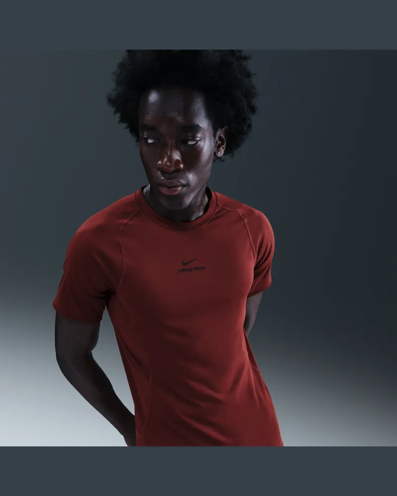 Nike Pro Training Dri-FIT Kurzarmshirt (Herren) - Rot Rot