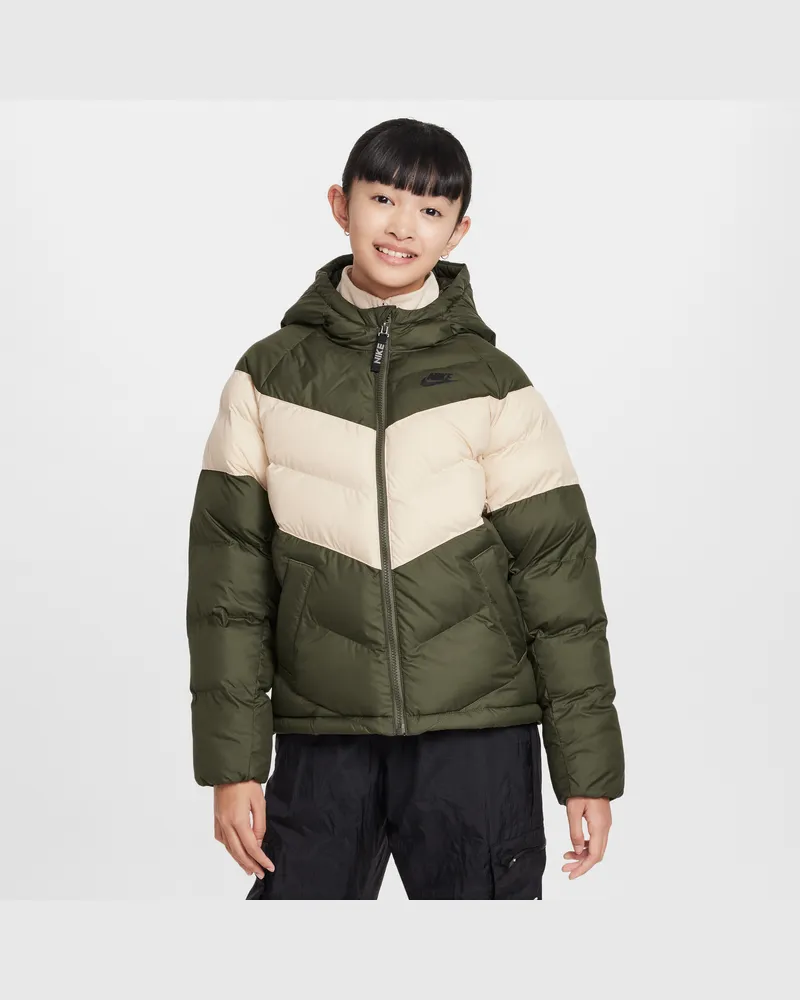 Nike Jacke mit Kapuze und Synthetikfüllung für ältere Kinder - Grün Grün