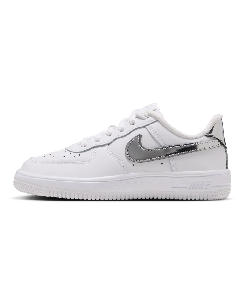 Nike Force 1 Low "Shine" Schuh (jüngere Kinder) - Weiß Weiß
