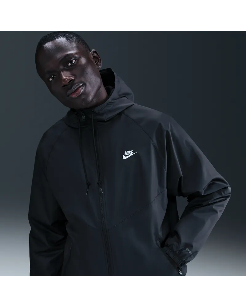 Nike Windrunner gefütterte Jacke (Herren) - Schwarz Schwarz