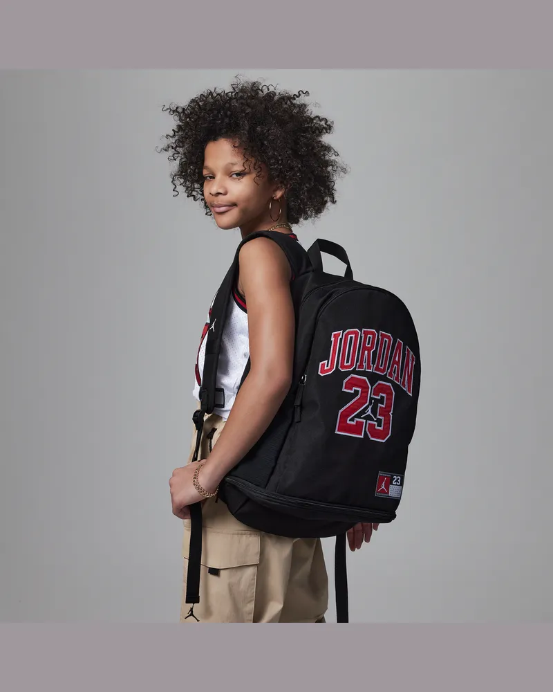 Jordan Jersey-Rucksack (ältere Kinder) (27 l) - Schwarz Schwarz