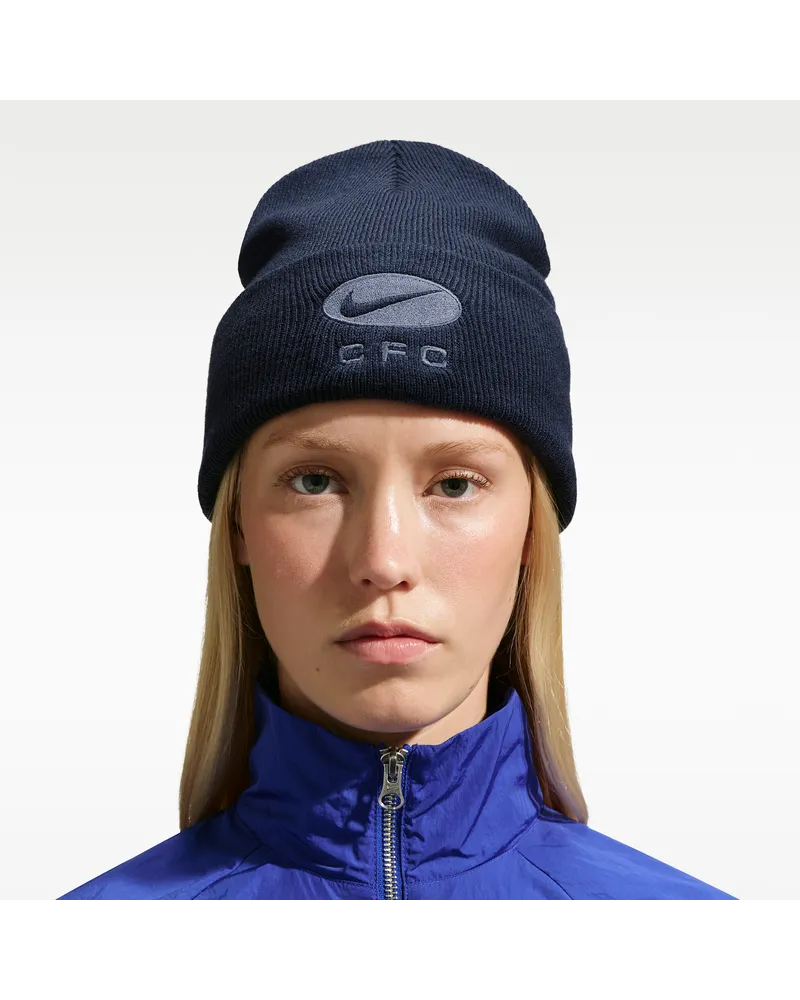 Nike Chelsea U 2026/27 Dri-FIT Peak Beanie Winter Chrome Pack U  Dri-FIT Peak Beanie Winter Chrome Pack - Blau Blau