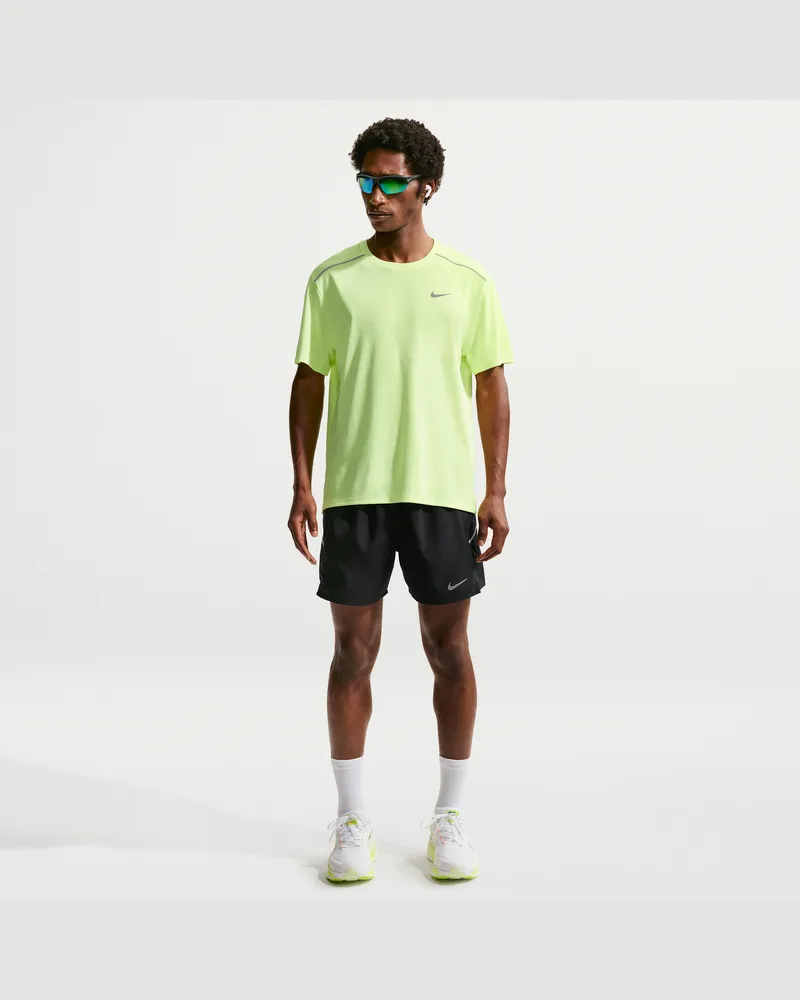 Nike Miler Dri-FIT 2-in-1-Laufshorts (Herren, ca. 13 cm) - Schwarz Schwarz