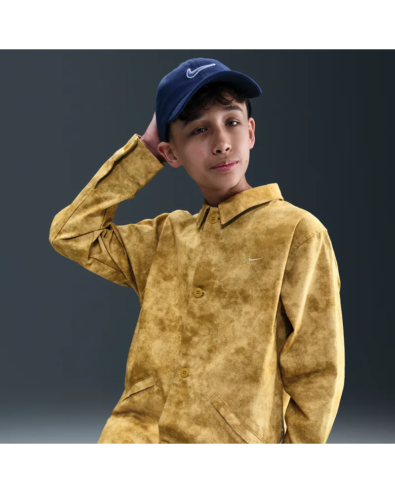 Nike Sportswear Metro Ground Button-Down-Oberteil (ältere Kinder, Jungen) - Braun Braun