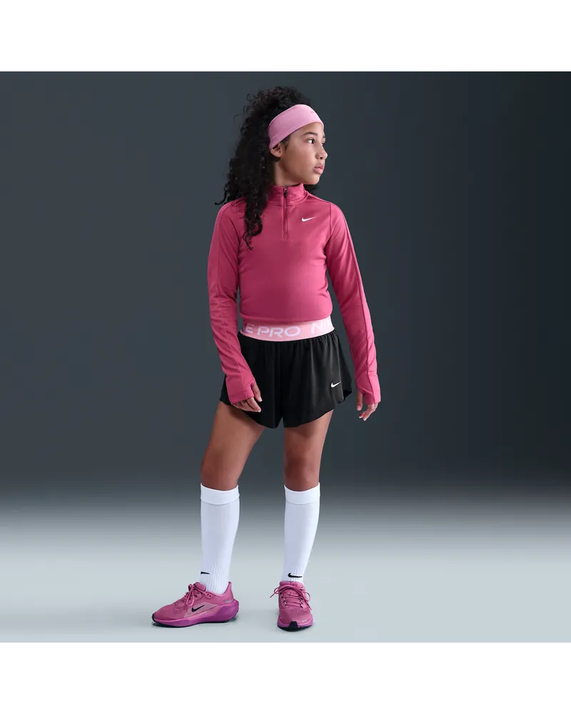 Nike Pro Dri-FIT 2-in-1-Shorts (ältere Kinder, Mädchen) - Schwarz Schwarz