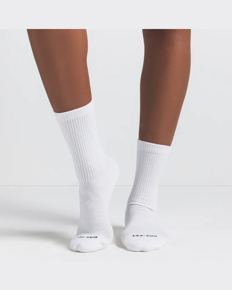 Nike SKIMS Dri-FIT Crew-Socken, 3 Paar (Damen) - Weiß Weiß