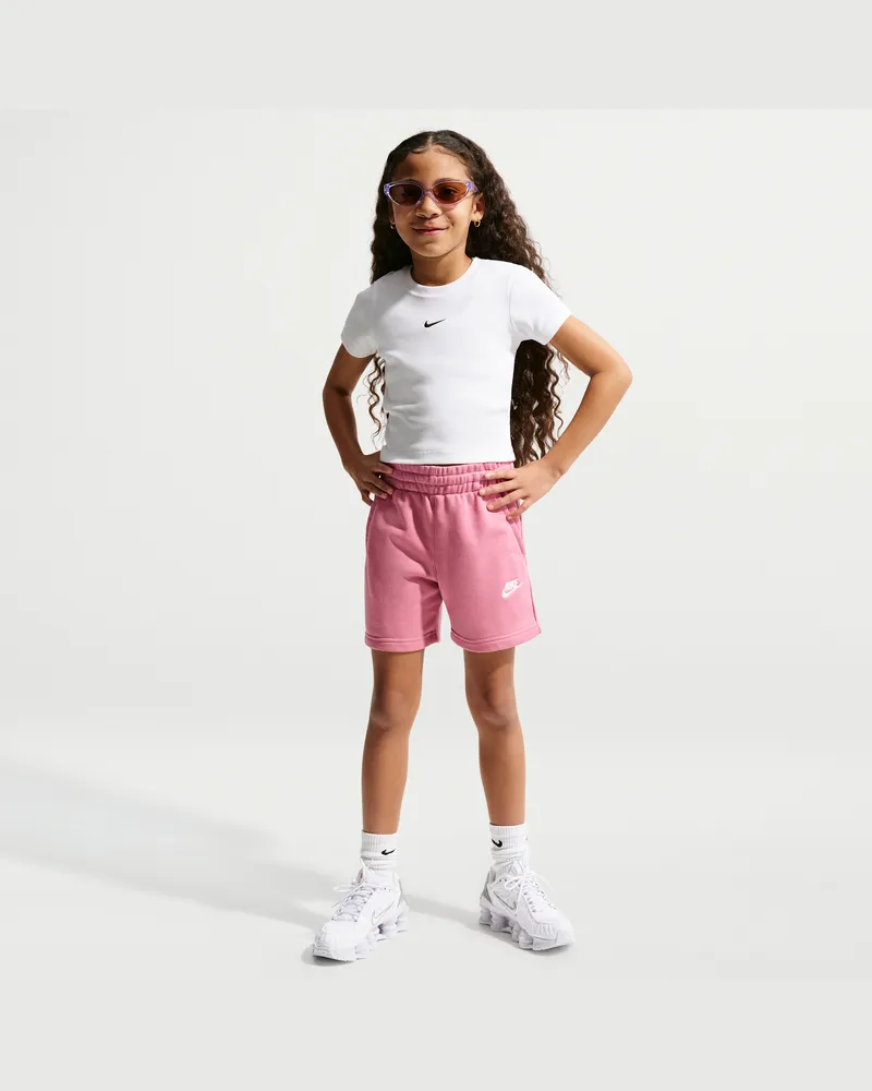 Nike Club French-Terry-Shorts (12,5 cm) für ältere Kinder (Mädchen) - Pink Pink