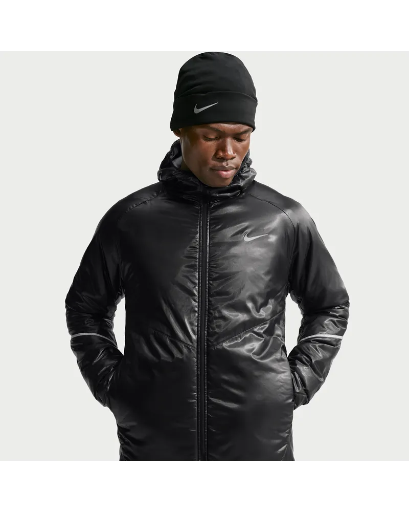 Nike Miler Aerolayer Therma-FIT-Laufjacke (Herren) - Schwarz Schwarz