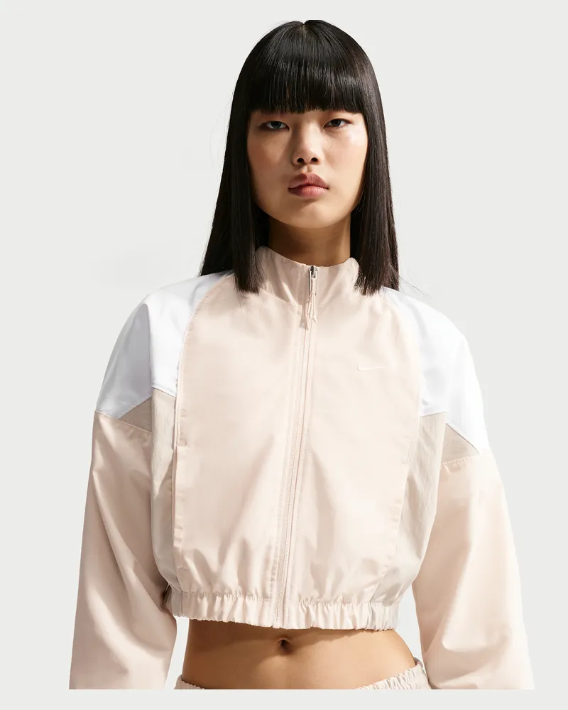 Nike Crop-Trainingsjacke (Damen) - Weiß Weiß