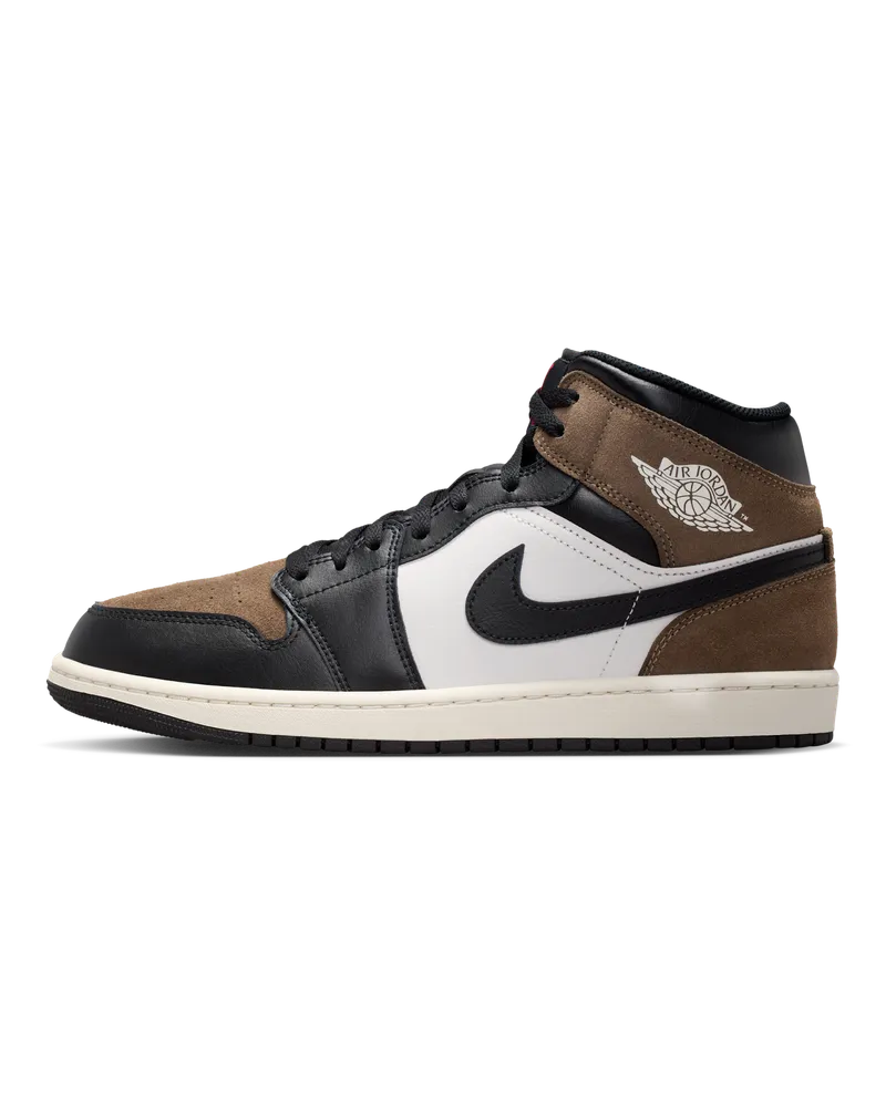 Jordan Air  1 Mid Herrenschuh - Schwarz Schwarz