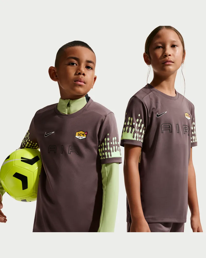 Nike Kylian Mbappé Academy Dri-FIT-Fußballoberteil (ältere Kinder) - Braun Braun