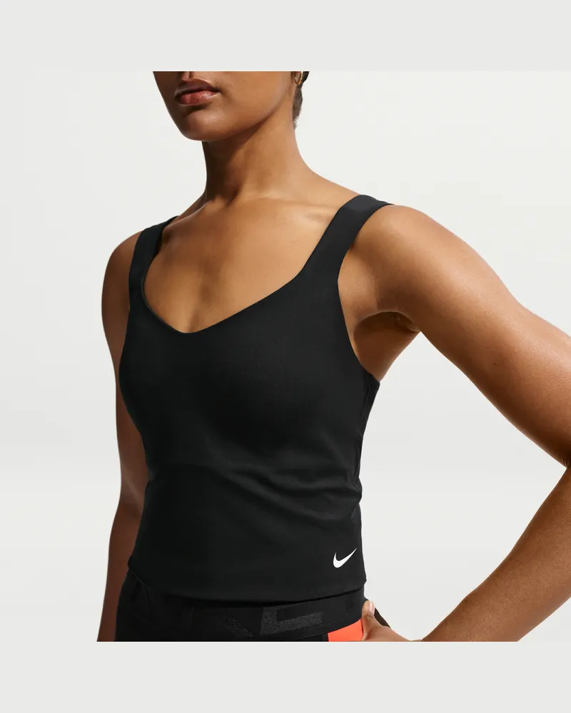 Nike Pro Sculpt gepolstertes Sport-BH-Tanktop mit mittlerem Halt - Schwarz Schwarz