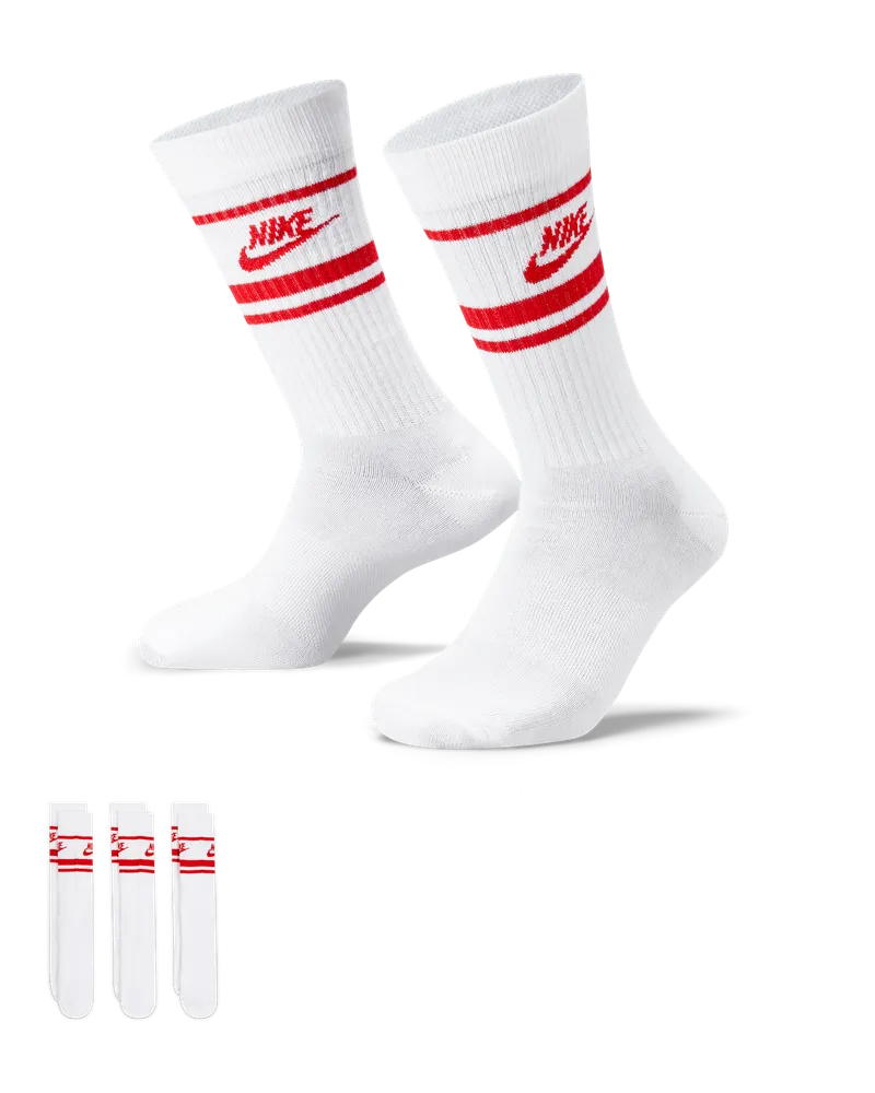 Nike Dri-FIT Everyday Essential Crew-Socken (3 Paar) - Weiß Weiß