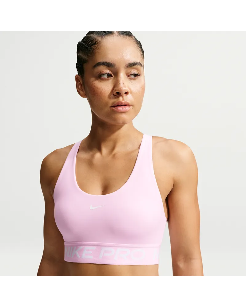 Nike Pro 365 ungepolsterter Sport-BH mit leichtem Halt - Pink Pink