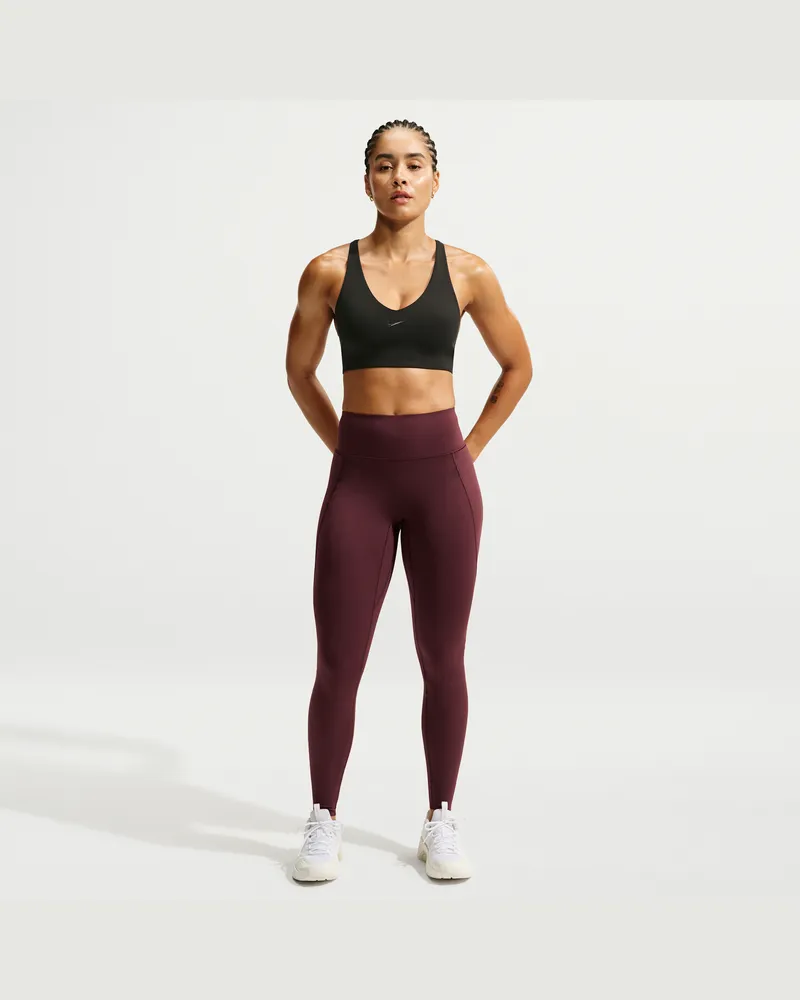 Nike Universa Leggings in voller Länge mit Taschen, mittlerem Halt und hohem Bund (Damen) - Lila Lila