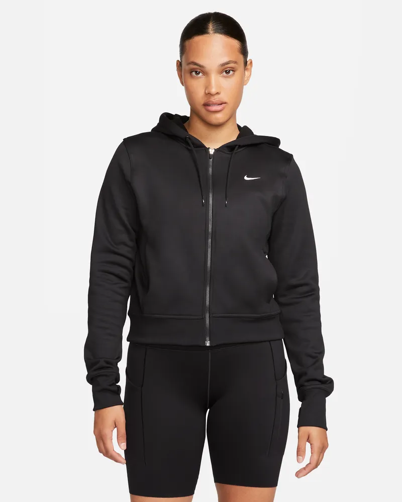Nike Therma-FIT One Kapuzenjacke für Damen - Schwarz Schwarz