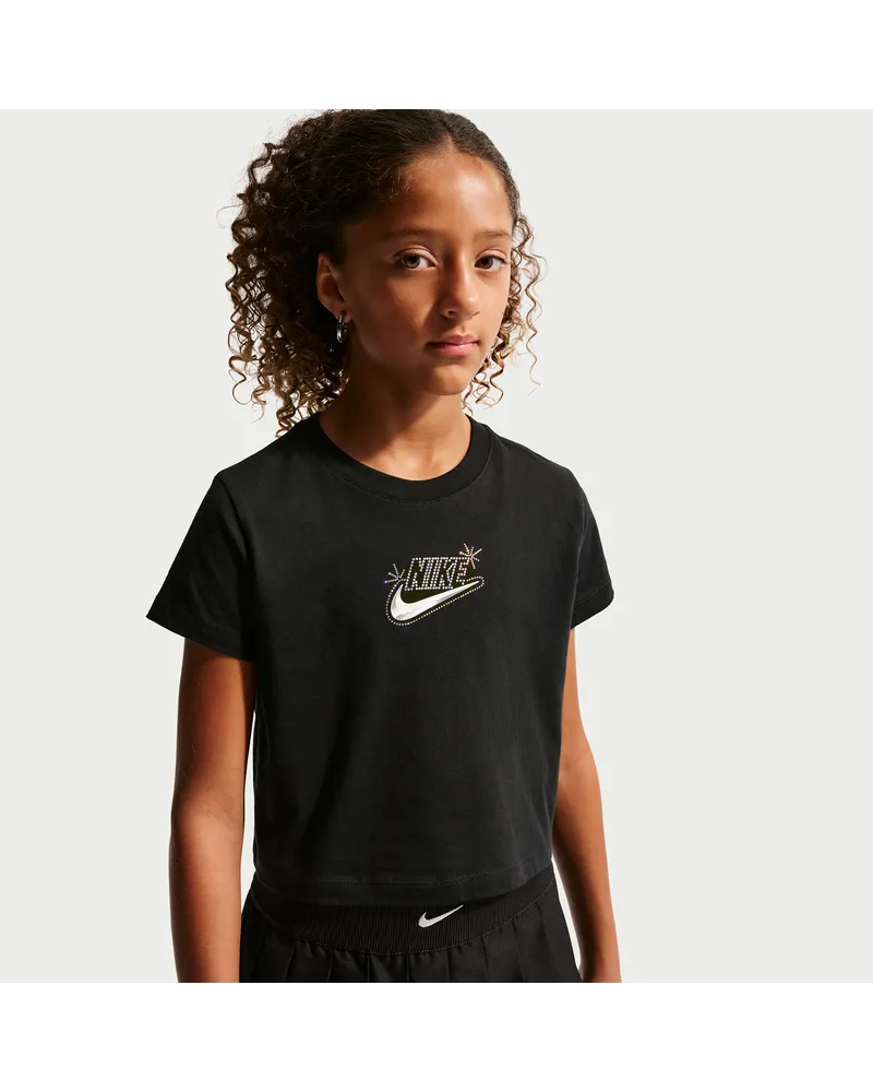 Nike Kurz-T-Shirt (Mädchen) - Schwarz Schwarz