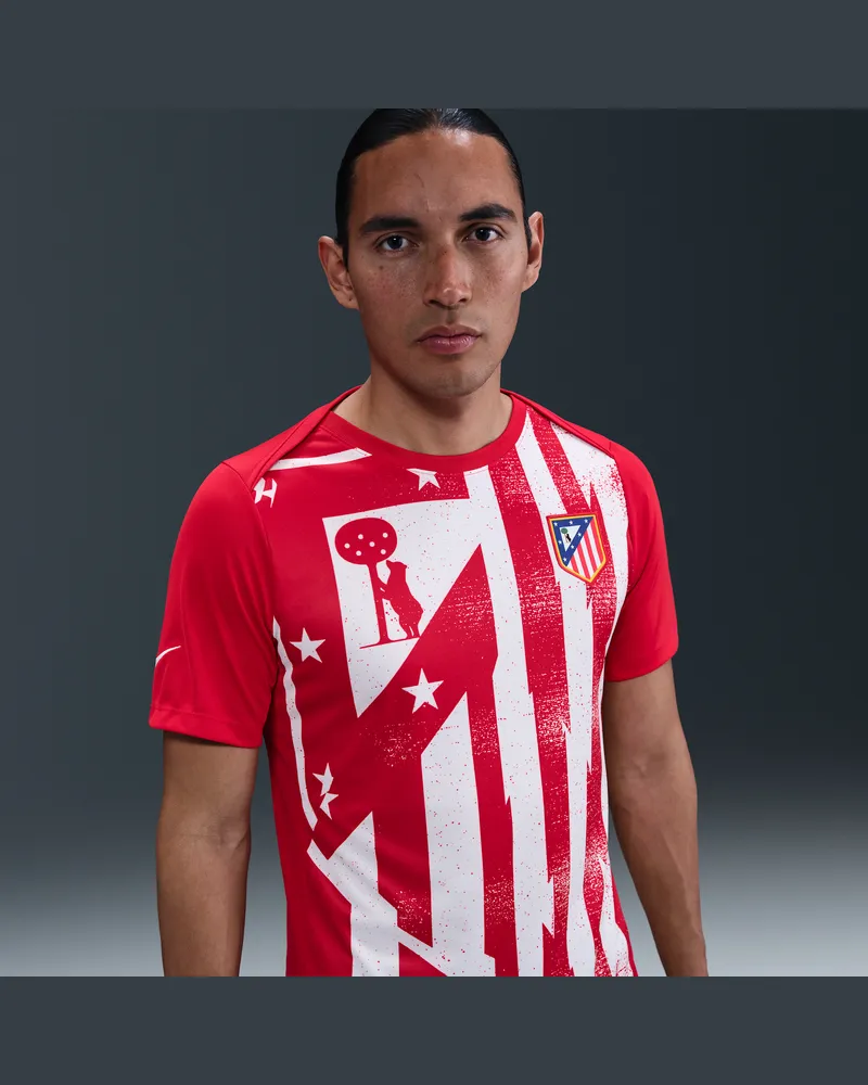 Nike Atlético Madrid Academy Pro Home  Dri-FIT kurzärmeliges Pre-Match-Fußballoberteil (Herren) - Rot Rot