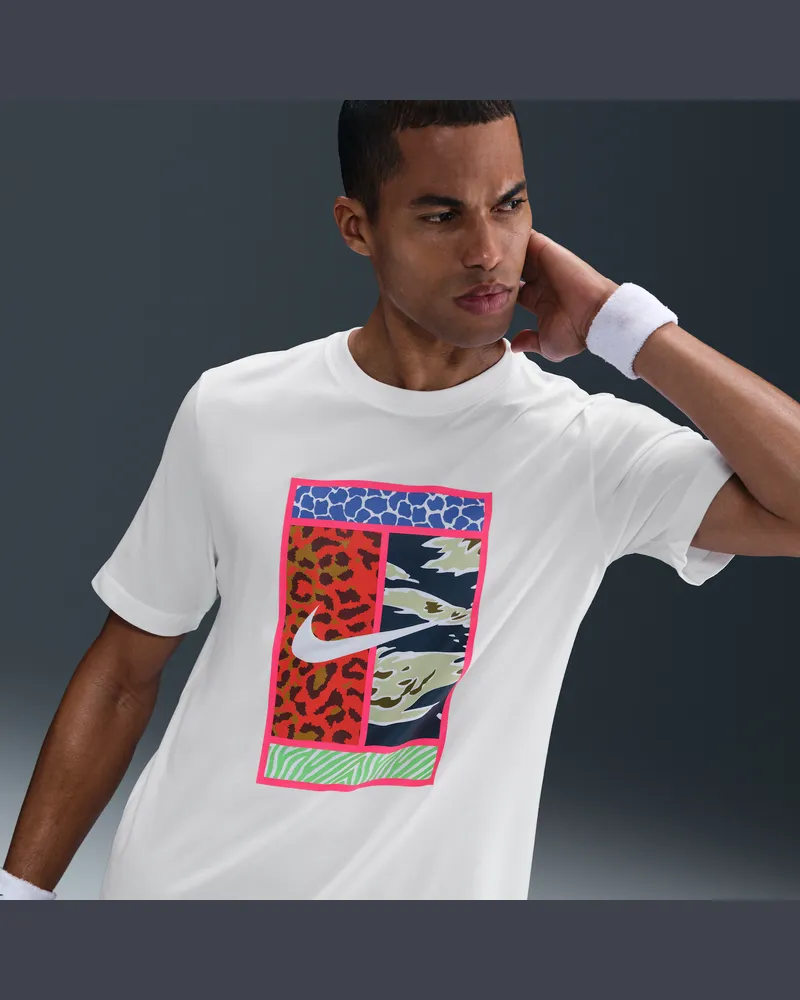 Nike Court Dri-FIT Tennis T-Shirt (Herren) - Weiß Weiß