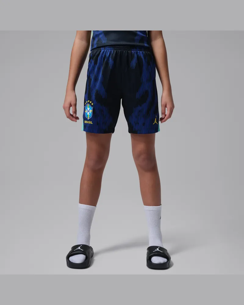 Jordan Brasilien 2026 Auswärtsstadion  Dri-FIT Replika-Fußballshorts (ältere Kinder) - Blau Blau