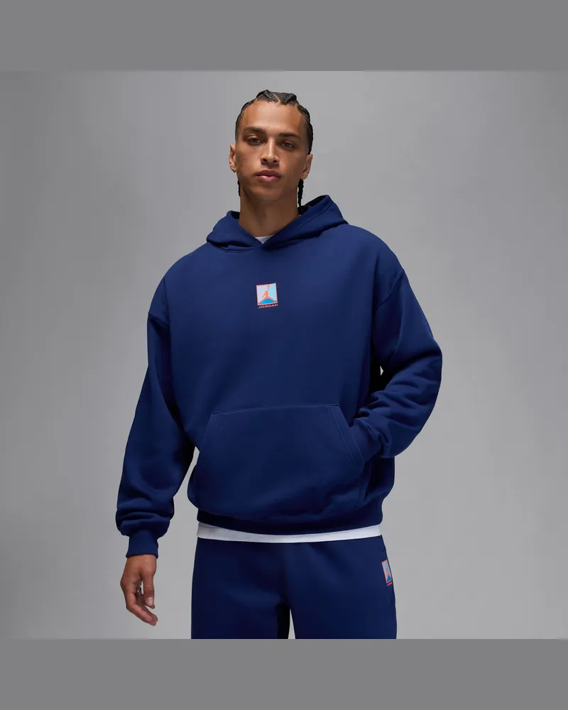 Jordan Brooklyn Fleece-Hoodie mit Grafik (Herren) - Blau Blau