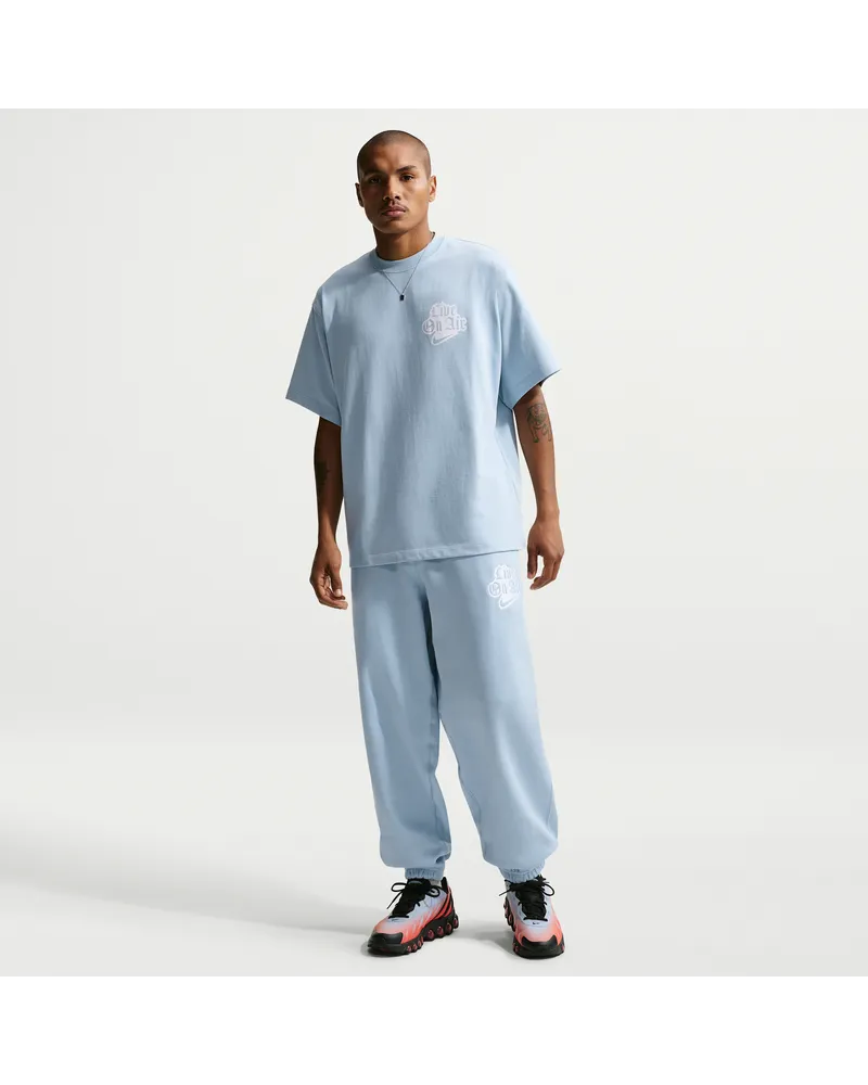 Nike Solo Swoosh Fleece-Hose mit Bündchen (Herren) - Blau Blau