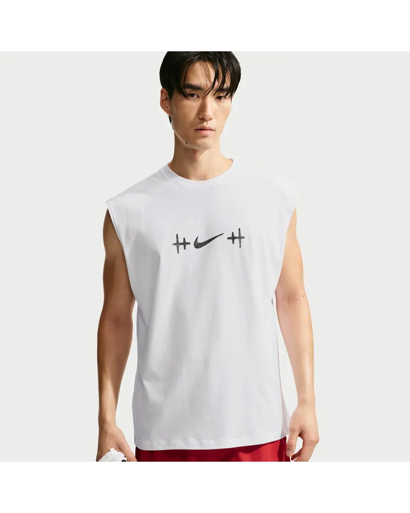 Nike N.A.C. ärmelloses T-Shirt (Herren) - Weiß Weiß