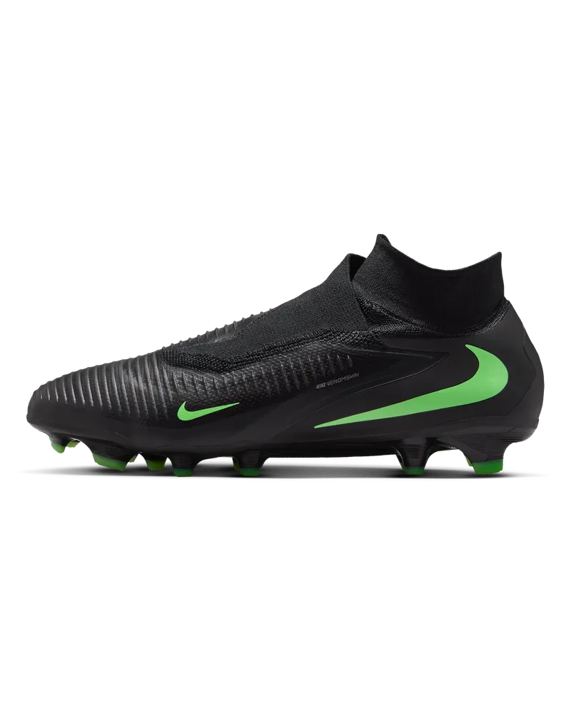 Nike Phantom 6 High Pro Fußballschuh für normalen Rasen - Schwarz Schwarz