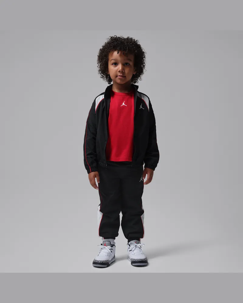 Nike 2-teiliges Windbreaker Piping Set mit Farbverlauf (Kleinkinder) - Schwarz Schwarz