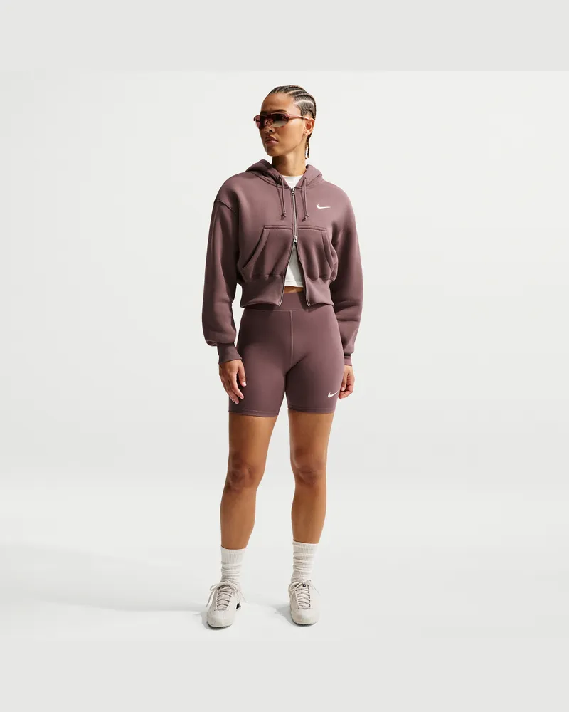 Nike Classic Bike-Shorts mit hohem Taillenbund für Damen (ca. 20,5 cm) - Lila Lila