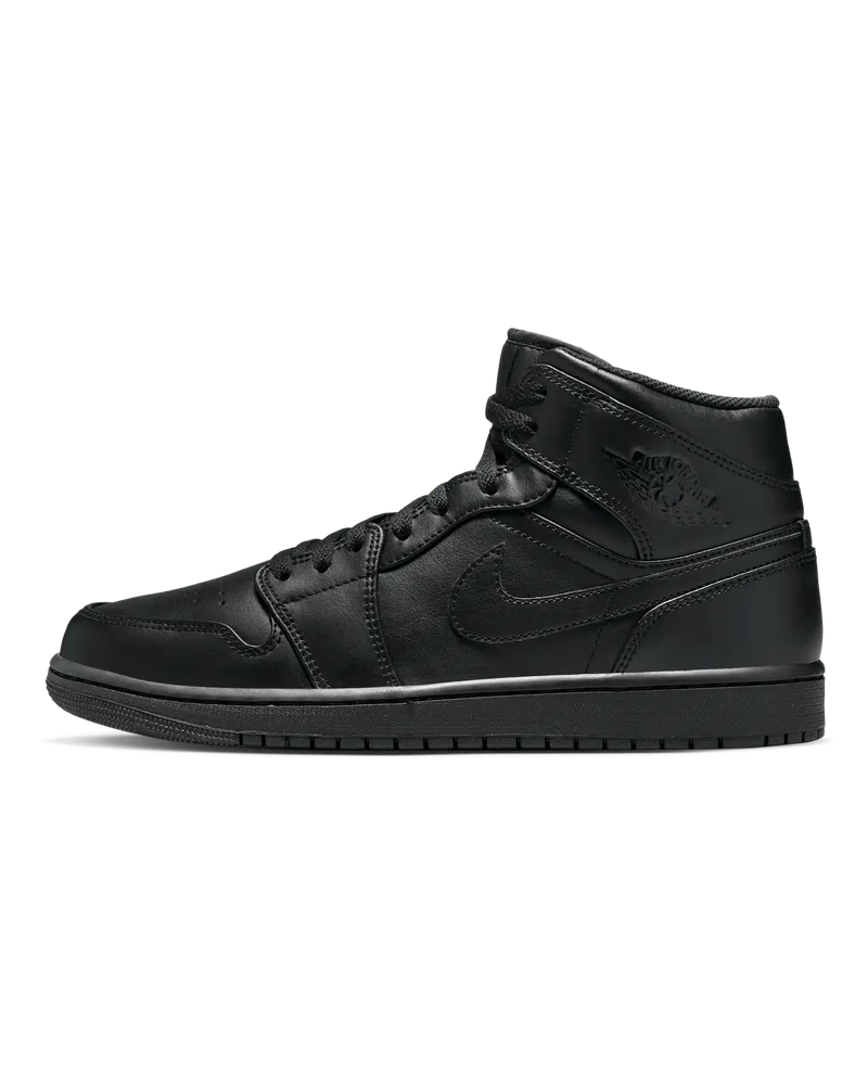 Jordan Air  1 Mid Schuh - Schwarz Schwarz