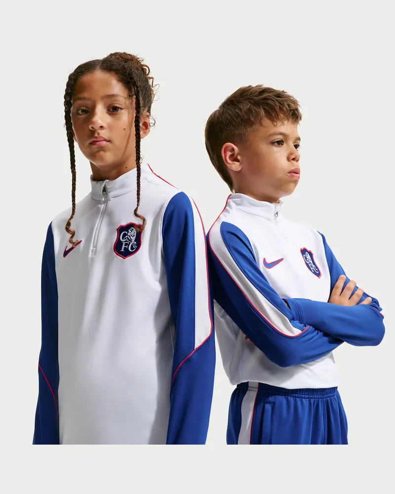 Nike FC Chelsea Strike Third  Dri-FIT Fußball-Drill-Oberteil aus Strickmaterial für ältere Kinder - Weiß Weiß