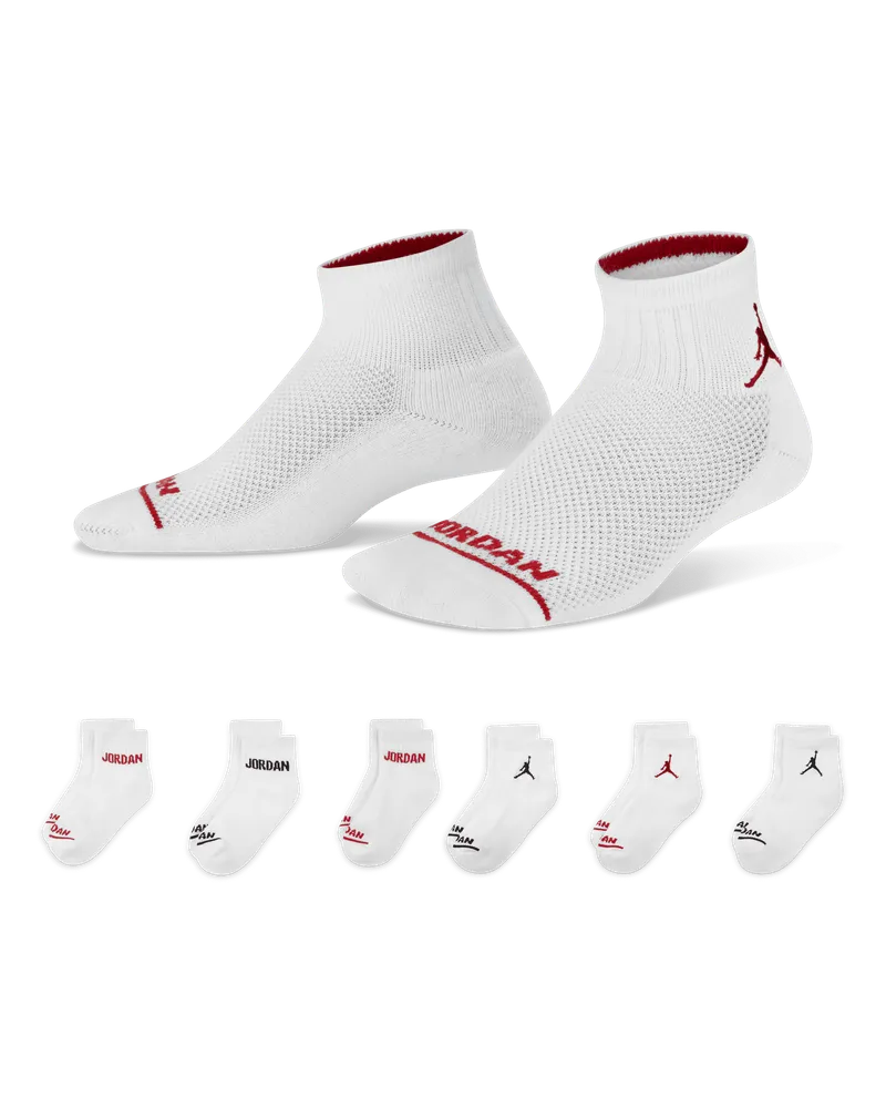 Jordan Legend Knöchelsocken (ältere Kinder, 6 Paar) - Weiß Weiß